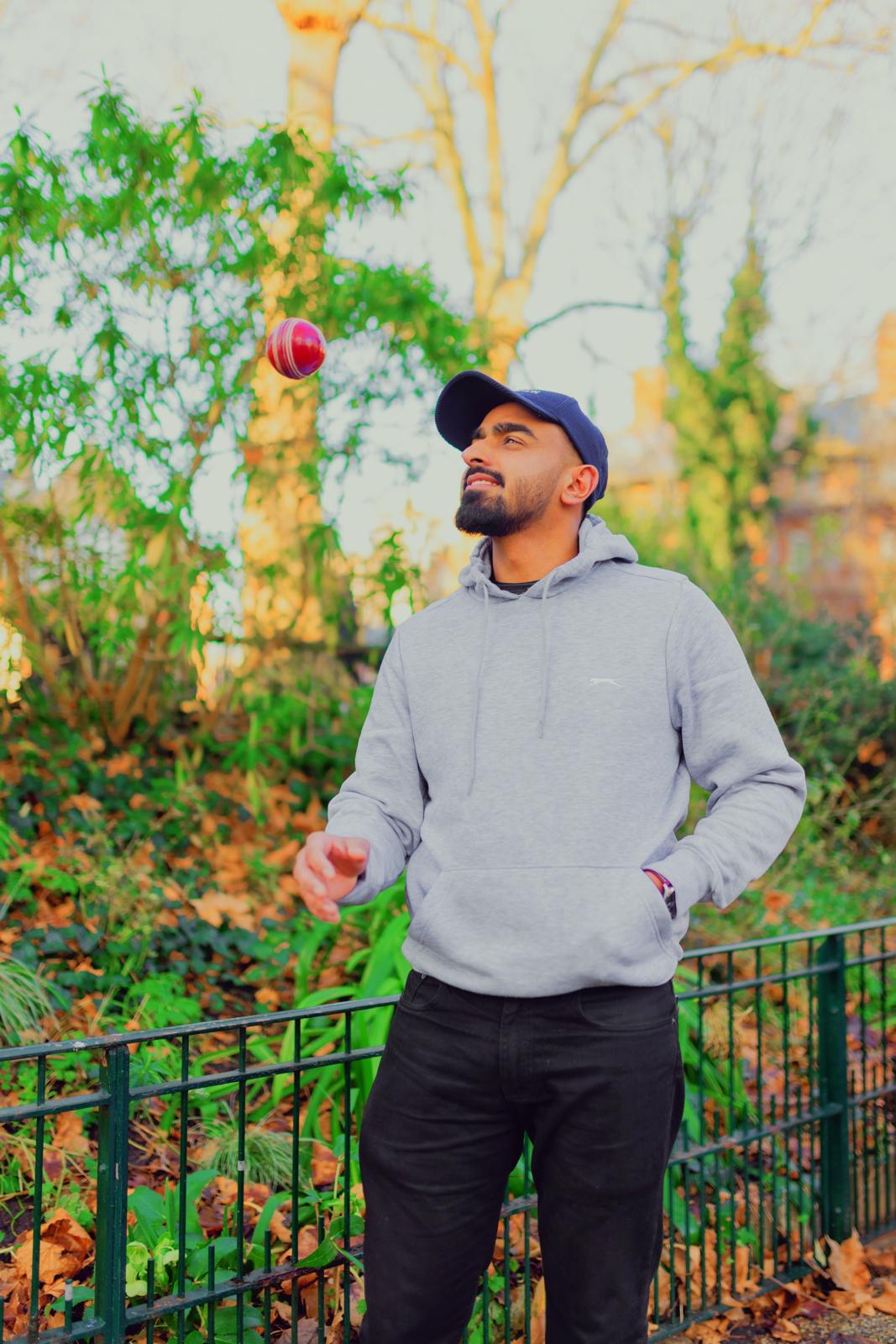 Awais Sarwar away from work, out in a London park